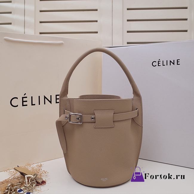 Celine Big Bag Nano Bucket Smooth Leather Beige 187243 21x15x15cm - 1