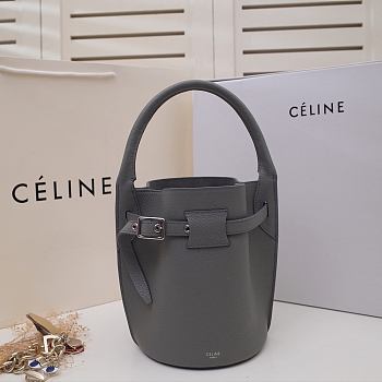 Celine Big Bag Nano Bucket Smooth Leather Gray 187243 21x15x15cm