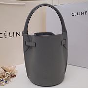 Celine Big Bag Nano Bucket Smooth Leather Gray 187243 21x15x15cm - 4