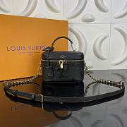 Louis Vuitton Vanity PM Monogram Leather Black M45608 19x13x11cm  - 1