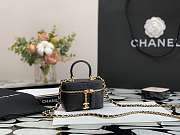 Chanel Small Vanity With Chain Grained Leather Black AP2194 12×11.5×7cm - 1