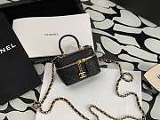 Chanel Small Vanity With Chain Grained Leather Black AP2194 12×11.5×7cm - 5
