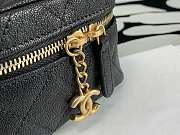 Chanel Small Vanity With Chain Grained Leather Black AP2194 12×11.5×7cm - 2