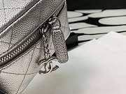 Chanel Small Vanity With Chain Grained Leather Silver AP2194 12×11.5×7cm - 3