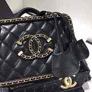 Chanel Small CC Filigree Chain Around Vanity Case Black AS1785 18x14x8cm - 2