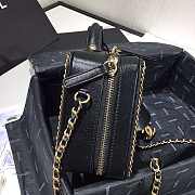 Chanel Small CC Filigree Chain Around Vanity Case Black AS1785 18x14x8cm - 4