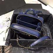 Chanel Small CC Filigree Chain Around Vanity Case Blue AS1785 18x14x8cm - 6