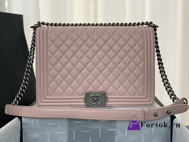 Chanel Boy Bag Large Classic Powder Pink A67087 30cm - 1