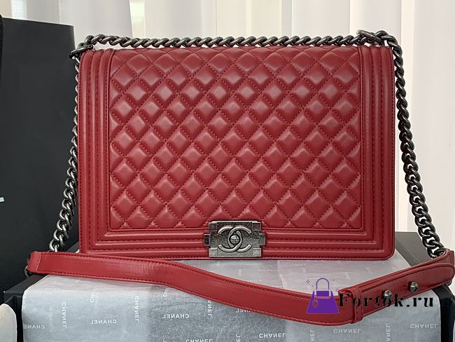 Chanel Boy Bag Large Classic Red A67087 30cm - 1