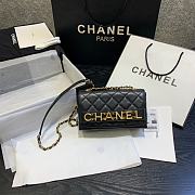 Chanel Small Logo Flap Bag Black AS1490 15x21x8cm - 1