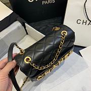 Chanel Small Logo Flap Bag Black AS1490 15x21x8cm - 6