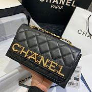 Chanel Small Logo Flap Bag Black AS1490 15x21x8cm - 3