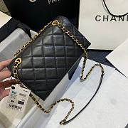 Chanel Small Logo Flap Bag Black AS1490 15x21x8cm - 4