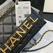 Chanel Small Logo Flap Bag Black AS1490 15x21x8cm - 2