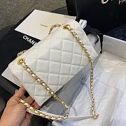 Chanel Small Logo Flap Bag White AS1490 15x21x8cm - 6