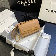 Chanel Small Logo Flap Bag Beige AS1490 15x21x8cm - 1