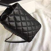 Chanel Shopping Bag Grained Leather Black A93525 21x30x14cm - 6