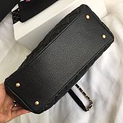 Chanel Shopping Bag Grained Leather Black A93525 21x30x14cm - 5