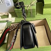 Gucci Small Top Handle Bag With Bamboo Black 675797 21x15x7cm - 3