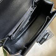 Gucci Small Top Handle Bag With Bamboo Black 675797 21x15x7cm - 6