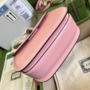 Gucci Small Top Handle Bag With Bamboo Pink 675797 21x15x7cm - 6