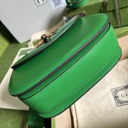 Gucci Small Top Handle Bag With Bamboo Green 675797 21x15x7cm - 6