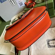 Gucci Small Top Handle Bag With Bamboo Orange 675797 21x15x7cm - 6