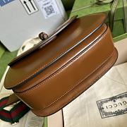 Gucci Mini Top Handle Bag With Bamboo Leather Brown 686864 17x12x7.5cm - 3