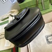 Gucci Mini Top Handle Bag With Bamboo Leather Black 686864 17x12x7.5cm - 2