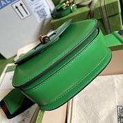 Gucci Mini Top Handle Bag With Bamboo Leather Green 686864 17x12x7.5cm - 2