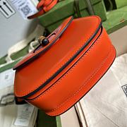 Gucci Mini Top Handle Bag With Bamboo Leather Orange 686864 17x12x7.5cm - 6