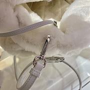 Prada Shearling Tote White 1BG378 26x23x11cm  - 6