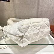 Prada Shearling Tote White 1BG378 26x23x11cm  - 4