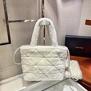 Prada Shearling Tote White 1BG378 26x23x11cm  - 2