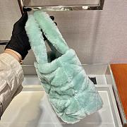 Prada Shearling Tote Mint 1BG378 26x23x11cm   - 4