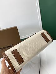 Burberry Mini Leather Freya Tote  Two-tone Canvas Tan 23x8x19cm - 6