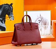 Hermes Birkin Togo In Smooth Leather Burgundy 25cm - 4