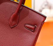 Hermes Birkin Togo In Smooth Leather Burgundy 25cm - 3