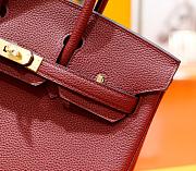 Hermes Birkin Togo In Smooth Leather Burgundy 25cm - 2