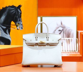 Hermes Birkin Togo In Smooth Leather White 25cm