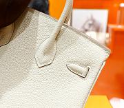 Hermes Birkin Togo In Smooth Leather White 25cm - 3