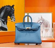 Hermes Birkin Togo In Smooth Leather Blue 25cm - 1