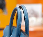 Hermes Birkin Togo In Smooth Leather Blue 25cm - 6