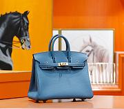 Hermes Birkin Togo In Smooth Leather Blue 25cm - 5