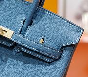 Hermes Birkin Togo In Smooth Leather Blue 25cm - 2