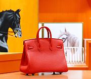 Hermes Birkin Togo In Smooth Leather Red 25cm - 5