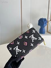 Louis Vuitton Zippy Wallet Wild At Heart Black M80683 19.5x10.5x2.5cm - 5