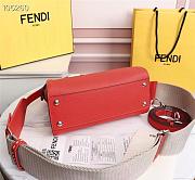 Fendi Mini Peekaboo Iconic Grained Leather Red 8BN244 23x11x18cm - 5