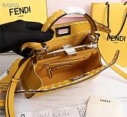 Fendi Mini Peekaboo Iconic Grained Leather Yellow 8BN244 23x11x18cm - 5