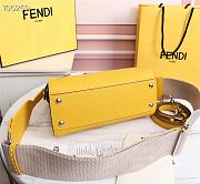 Fendi Mini Peekaboo Iconic Grained Leather Yellow 8BN244 23x11x18cm - 3